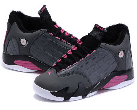 Womens Air Jordan Retro 14 Velvet Grey Pink Denmark